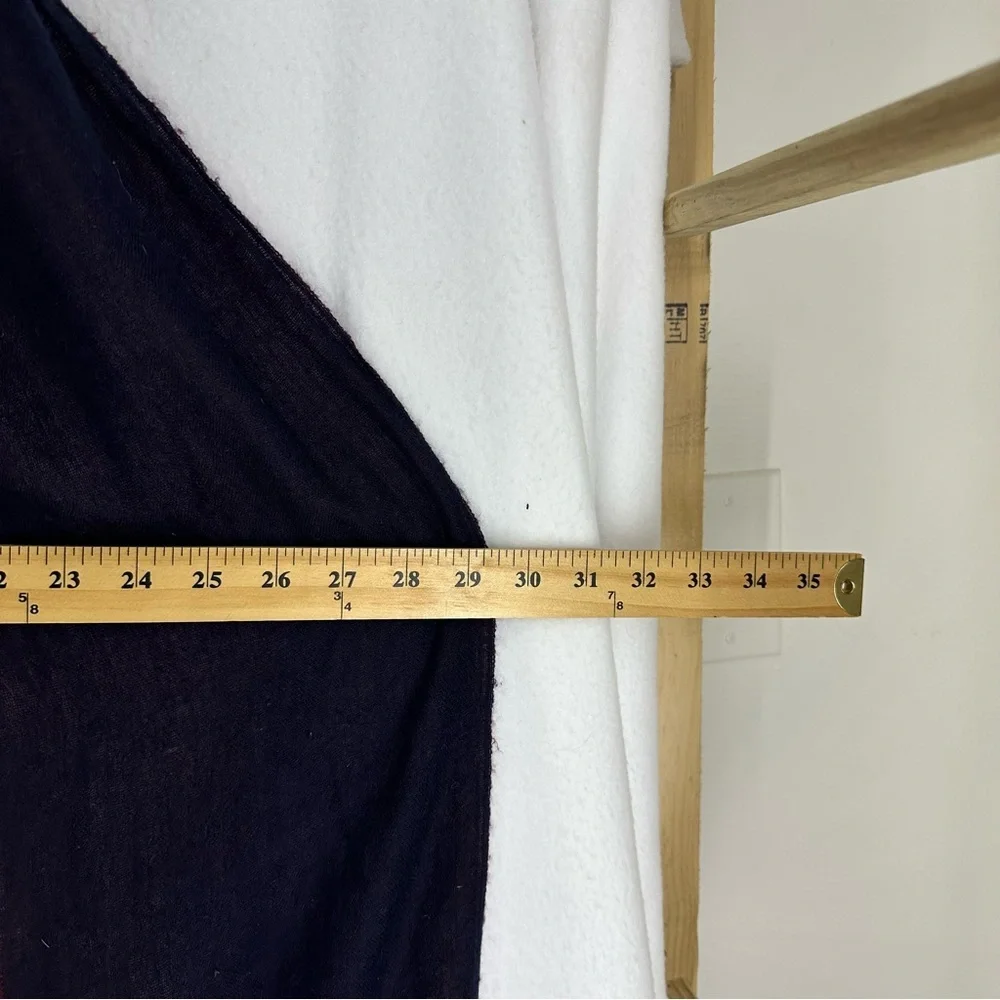 Cashmere Scarf Wide Maroon Navy‎ Blue Men’s